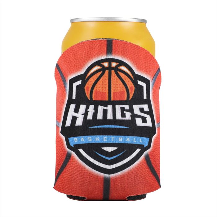 DC1000RD4CP-BSKT Basketball Can Cooler With Full Color Custom Imprint